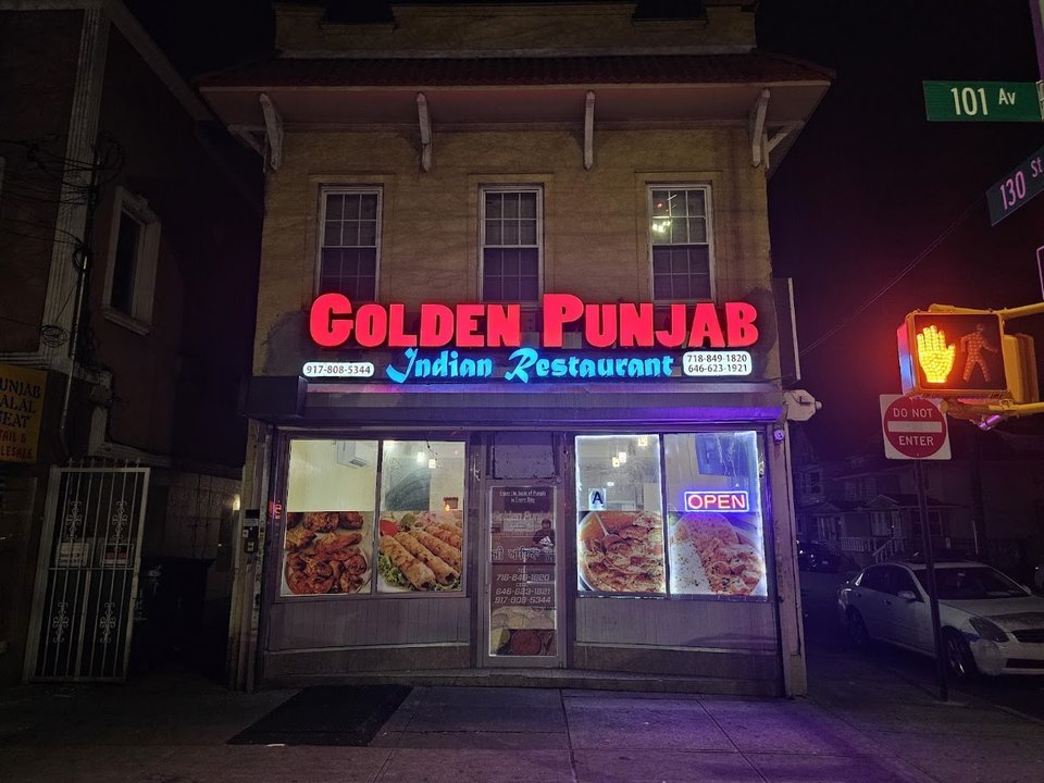 Golden Punjab restaurant exterior in South Richmond Hill.