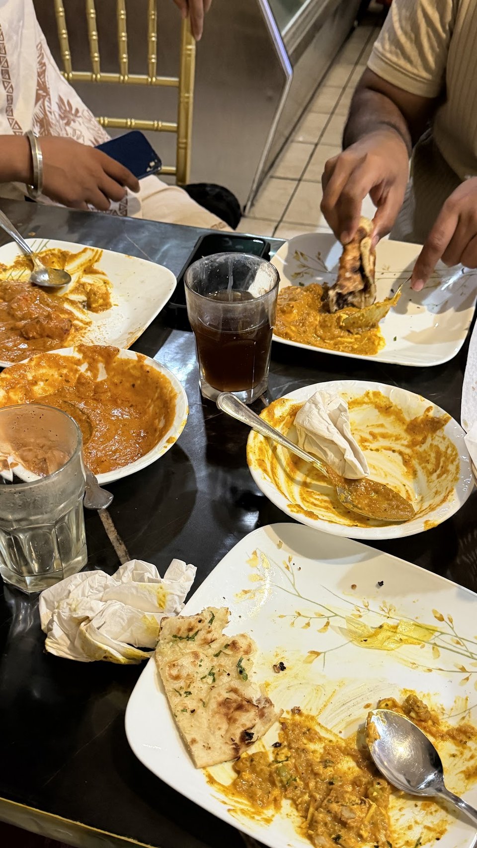 Curry Dishes with Naan Bread